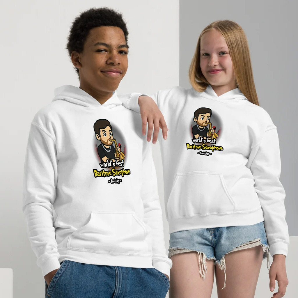 Louisayy Merch World's Best Baritone Saxophone Hoodie White Gift Ideas For Daughter Louisayy Merch World's Best Baritone Saxophone Hoodie White Gift Ideas For Daughter