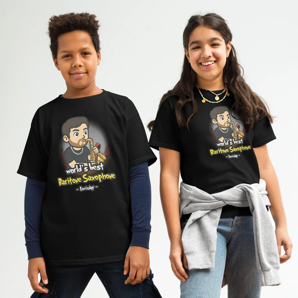Louisayy Merch World's Best Baritone Saxophone T-Shirt Black Birthday Gift For Son Louisayy Merch World's Best Baritone Saxophone T-Shirt Black Birthday Gift For Son