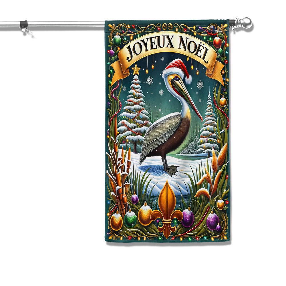 Louisiana Christmas Cajun Joyeux Noel Flag