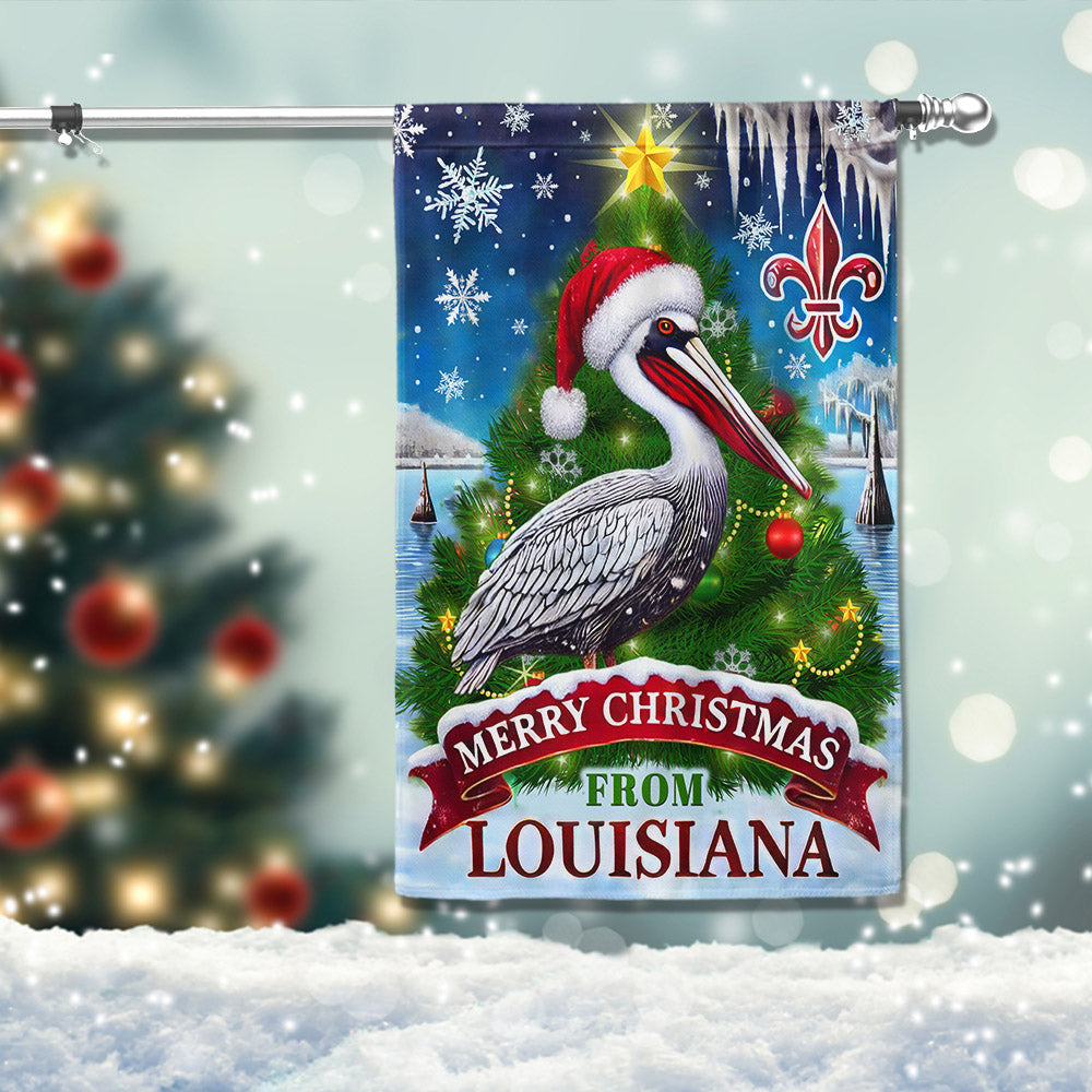 Louisiana Christmas Flag