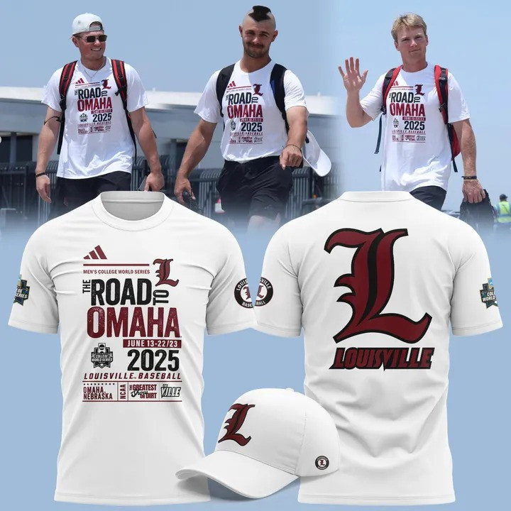 Louisville Cardinals Baseball The Road To Omaha 2025 T-Shirt Hat Fan Merch Gift Ideas