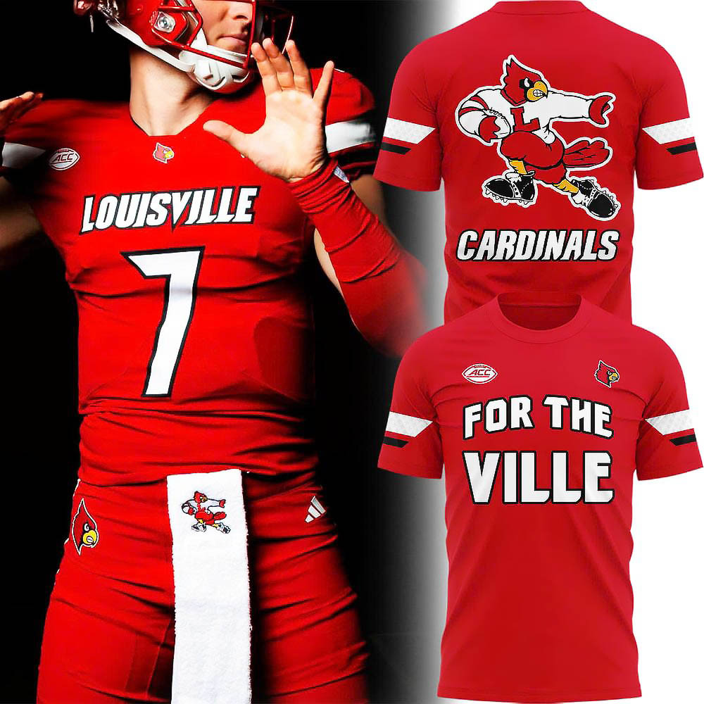 Louisville Cardinals For The Ville Limited Edition T-Shirt Gifts For Football Fan