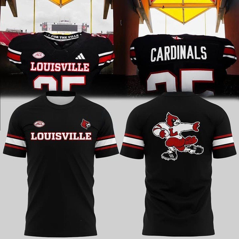 Louisville Cardinals New Premier Strategy Throwback T-Shirt In Black
