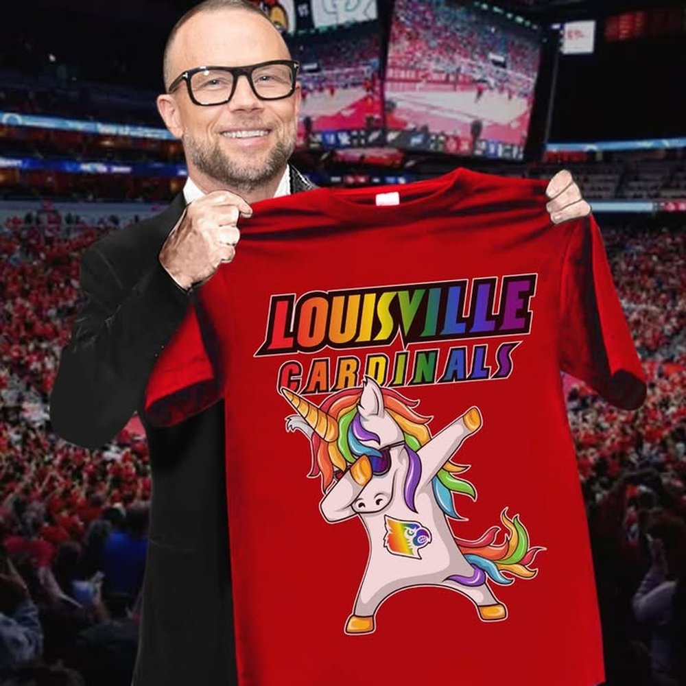Louisville Cardinals Pride Month Unicorn T-Shirt Louisville Cardinals Merch Unique Football Gifts For Fans