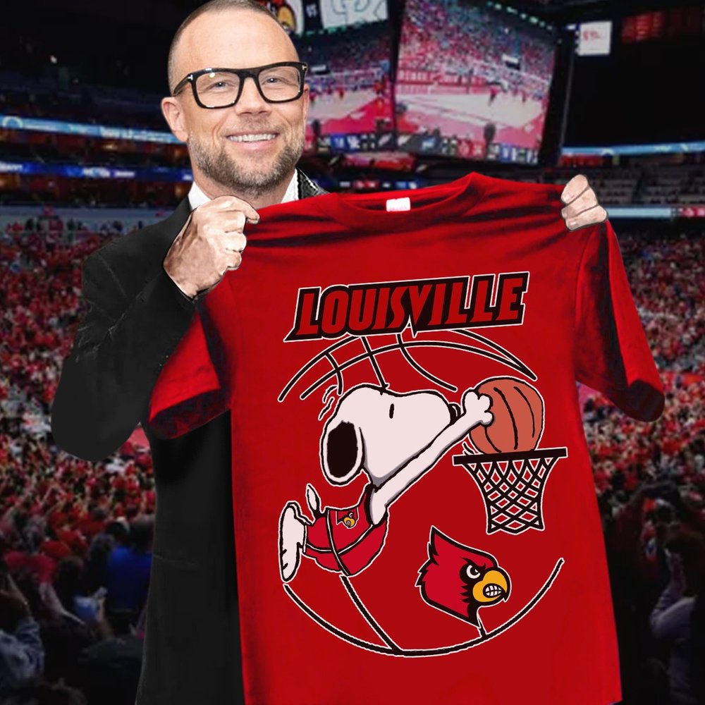 Louisville Cardinals Snoopy Basketball T-Shirt Louisville Cardinals Merch Best Gifts For Basketball Players