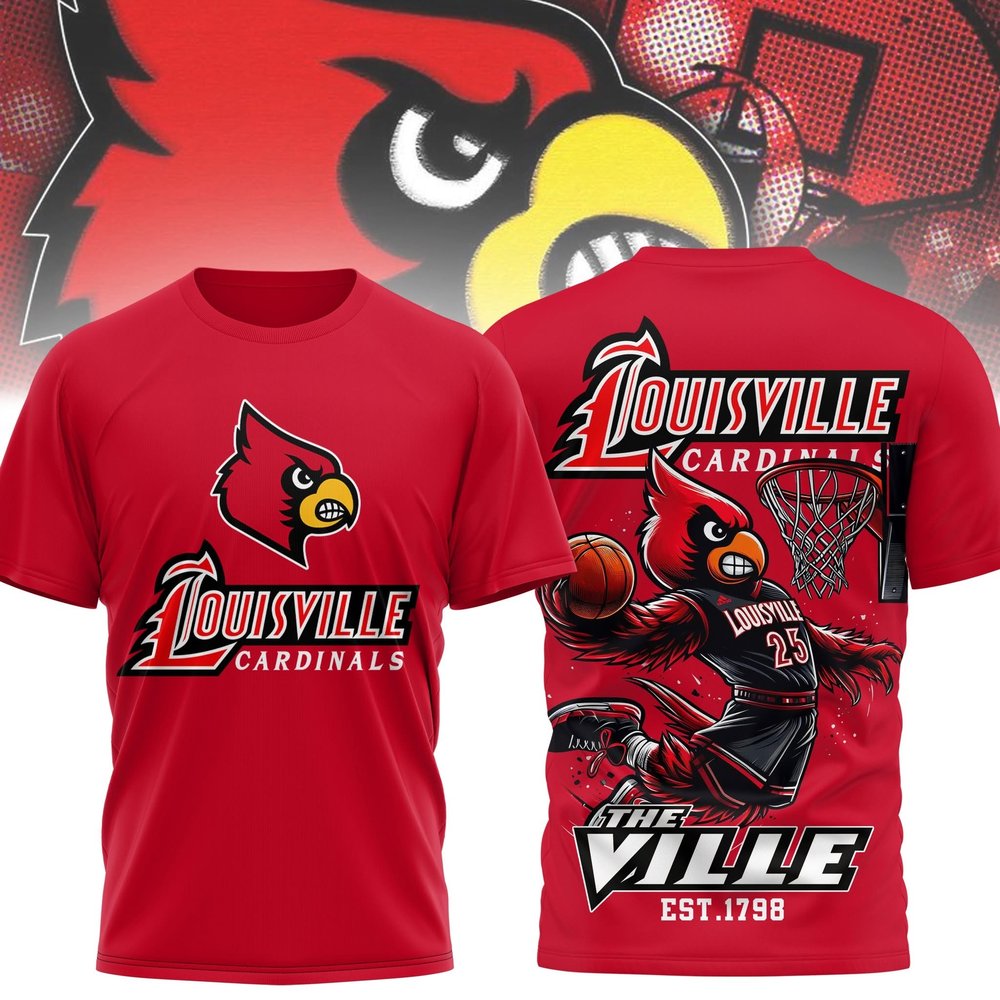 Louisville Cardinals The Ville Est 1798 Limited Edition T-Shirt Louisville Cardinals Merch Best Gifts For Football Fans