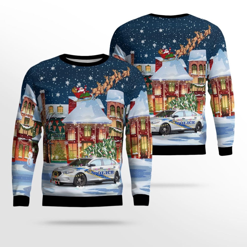 Louisville Kentucky Louisville Metro Police Department Ford Police Interceptor Car Ugly Sweater Christmas Unisex Sweaters Gift For Christmas