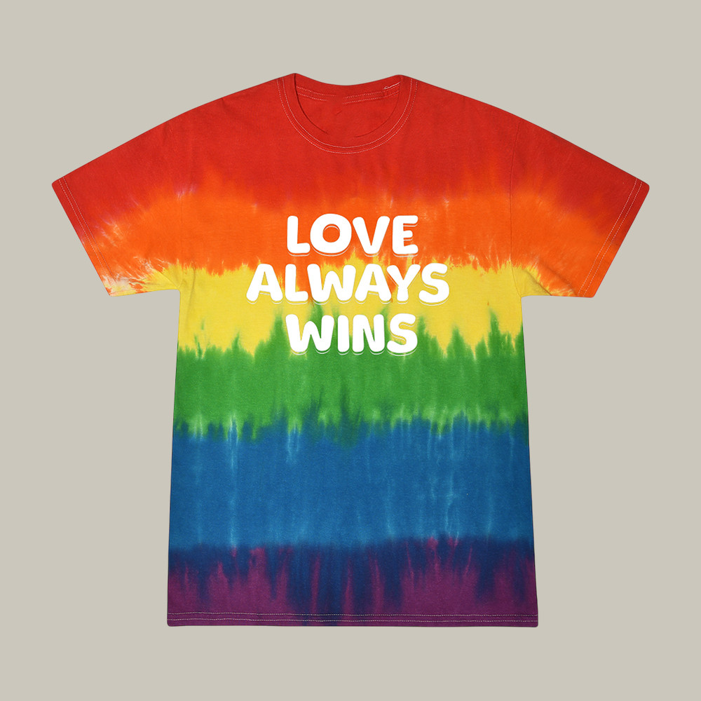 Love Always Wins Tie Dye T-Shirt The Young Turks Clothes Lqbt Supporters Gift