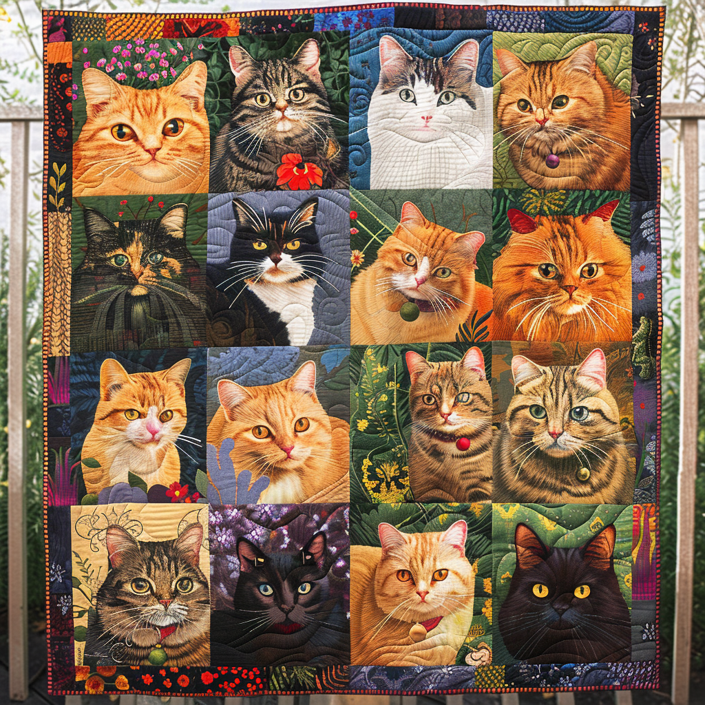 Love Cats Quilt Blanket Throws And Blankets Mother's Day Presents For Mom