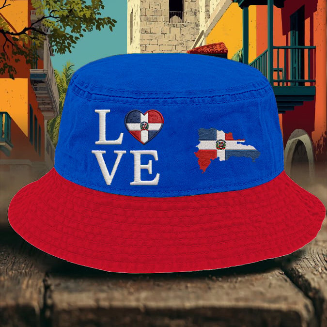Love Dominican Republic Baseball Bucket Hat Dominicana Pride Merch Baseball Fan Gift
