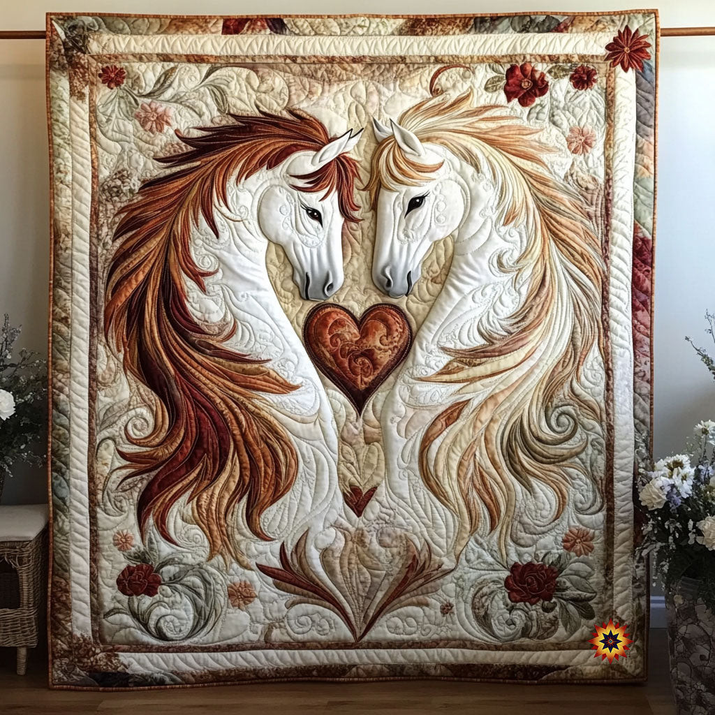 Love Horse Quilt Blanket Large Sofa Throws Mother's Day Gifts For New Moms