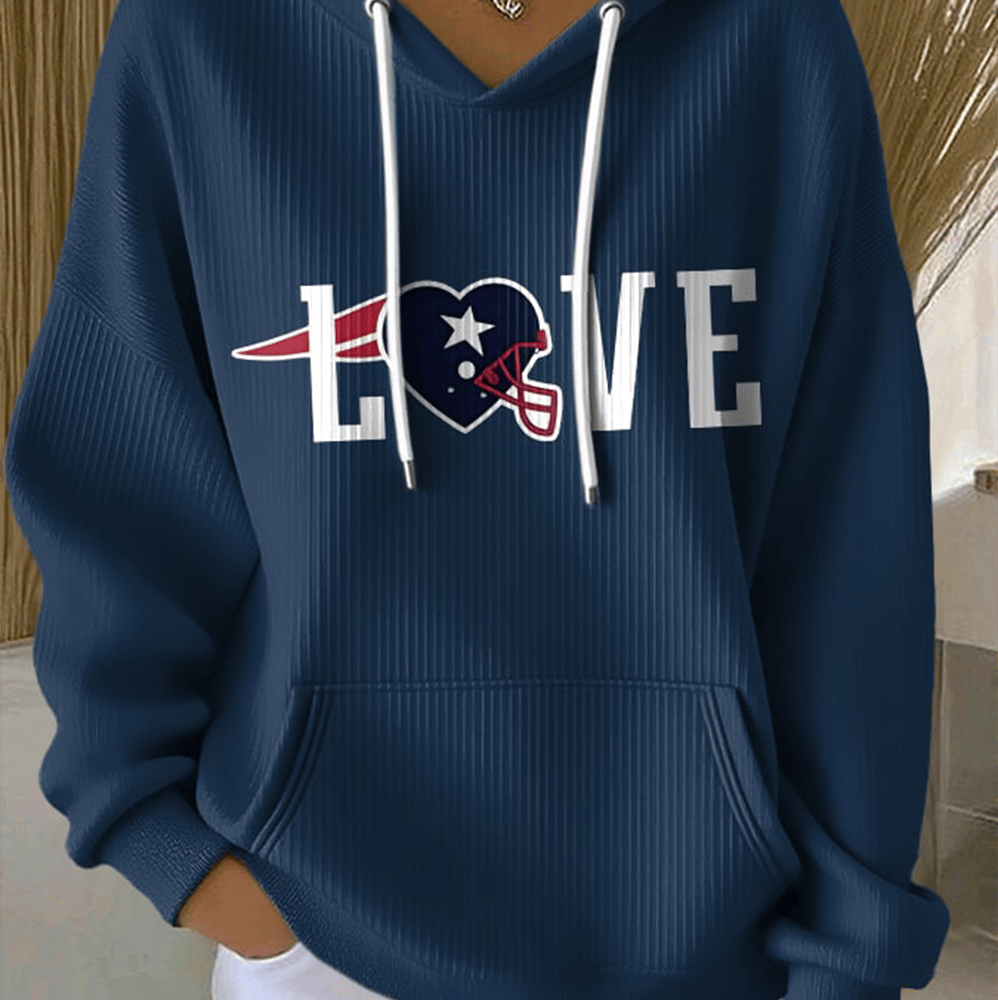 Love New England Patriots Hoodie Football Apparel Gift For Game Day
