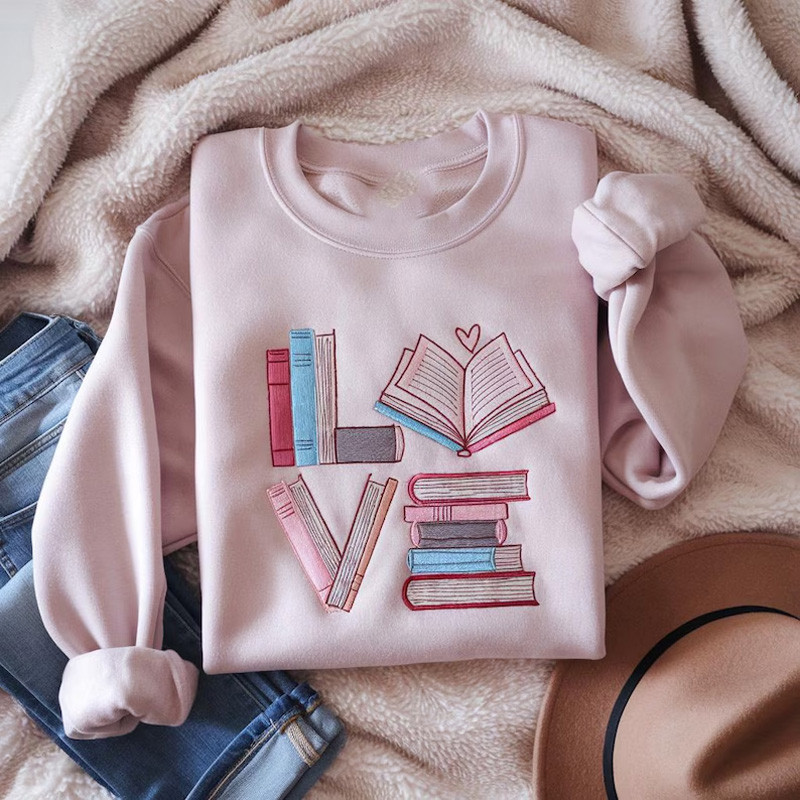 Love Of Books Crewneck Sweatshirt Librarian Reading Apparel Gifts For Women