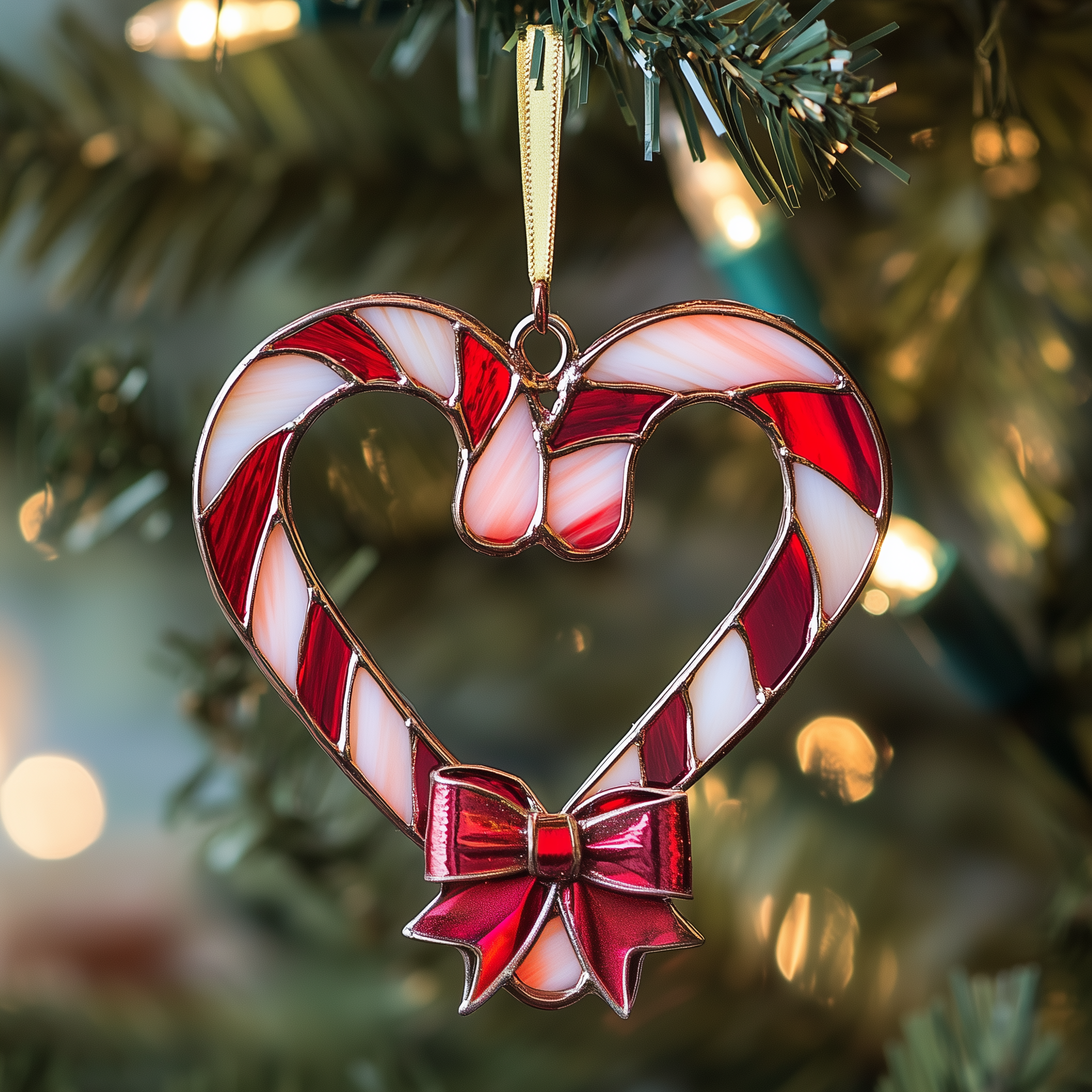 Love Symbol Candy Canes Mica Ornament Add a Pop of Color to Your Holiday Decor with Ornaments