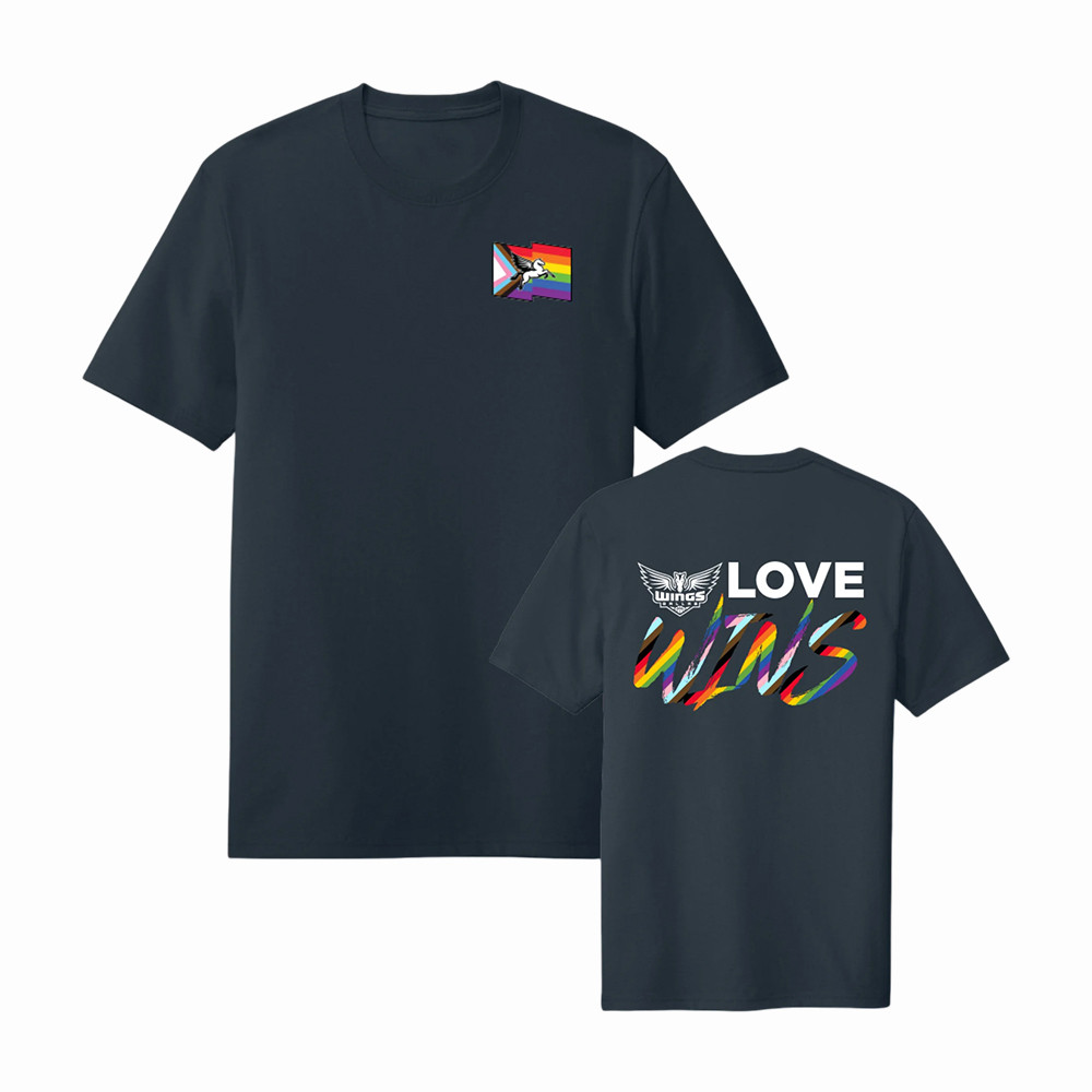 Love Wins Pride Dallas WIngs T-Shirt 2026 WNBA Season Opener Merch Gift For Boyfriend