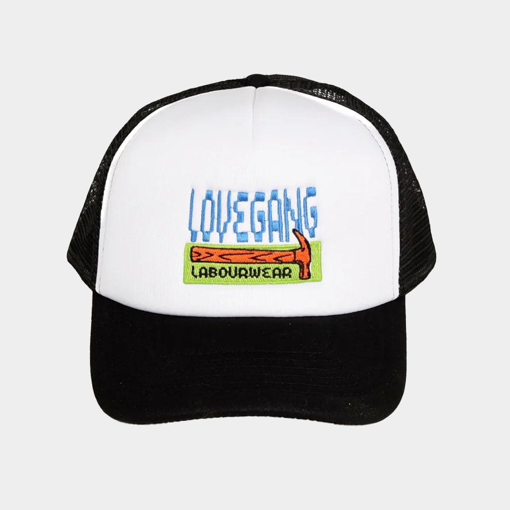 Lovegang Brand Merch Lovegang Labourwear Trucker Hat Embroidered Gifts For Son-1 Lovegang Brand Merch Lovegang Labourwear Trucker Hat Embroidered Gifts For Son-1