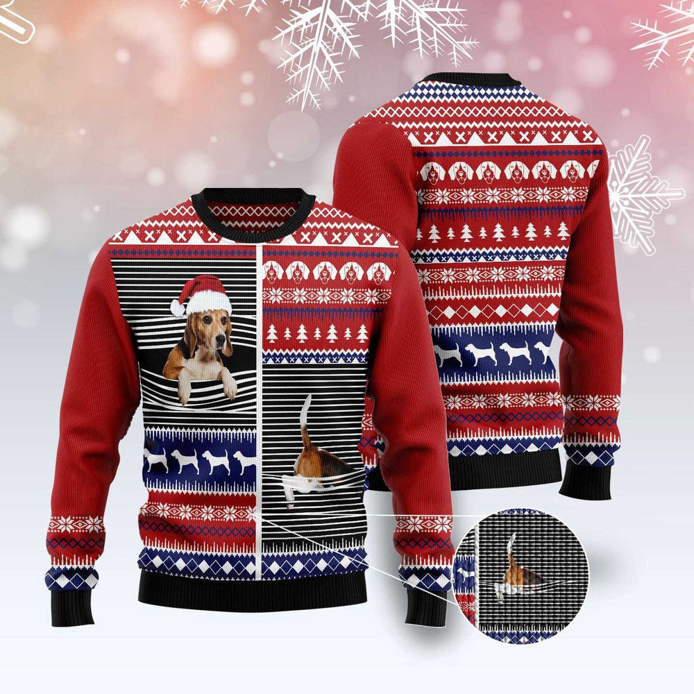 Lovely Beagle Ugly Christmas Sweater Funny Ugly Christmas Sweater Gifts For Couples