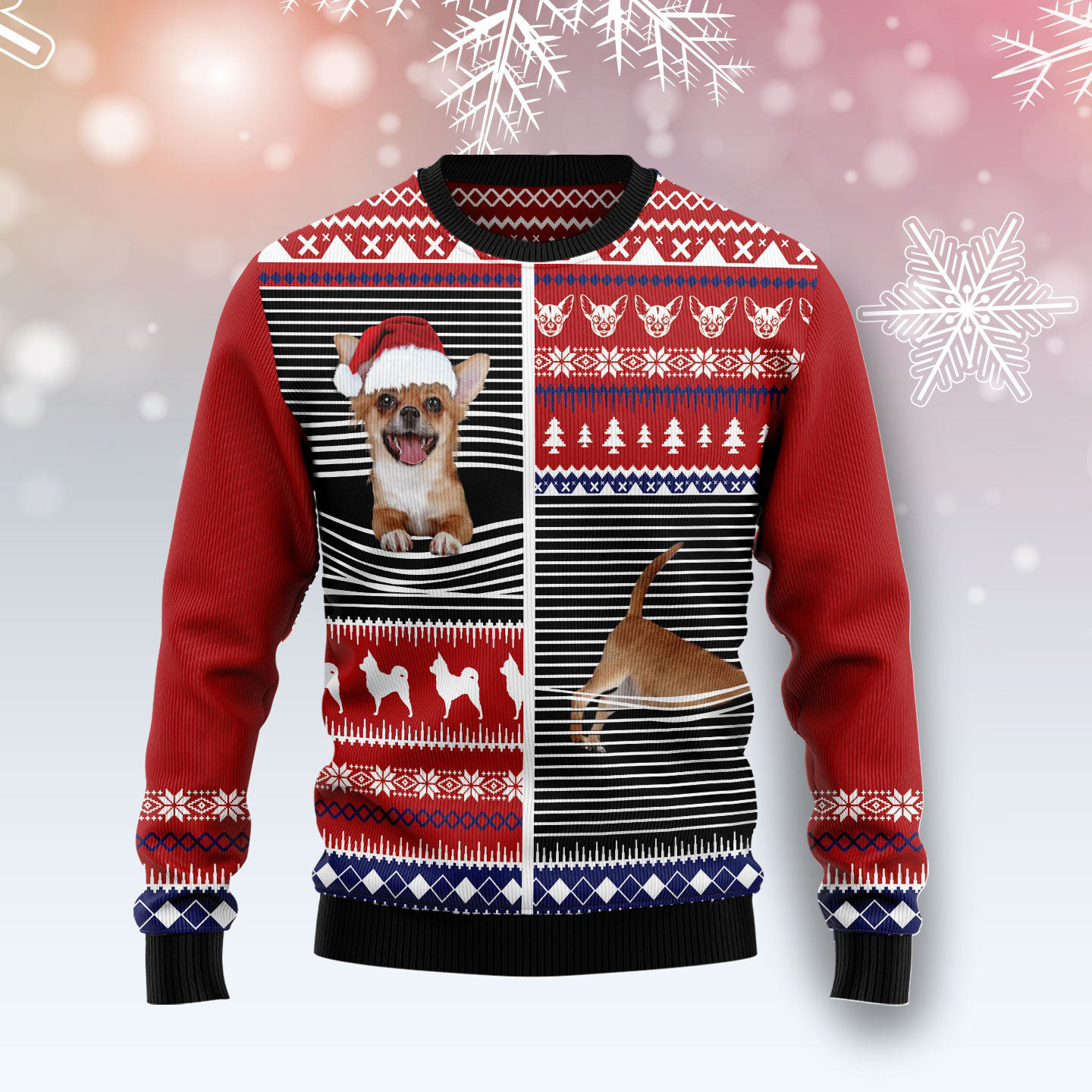 Lovely Chihuahua Ugly Christmas Sweater Best Funny Christmas Jumpers Dog Lover Xmas Gifts