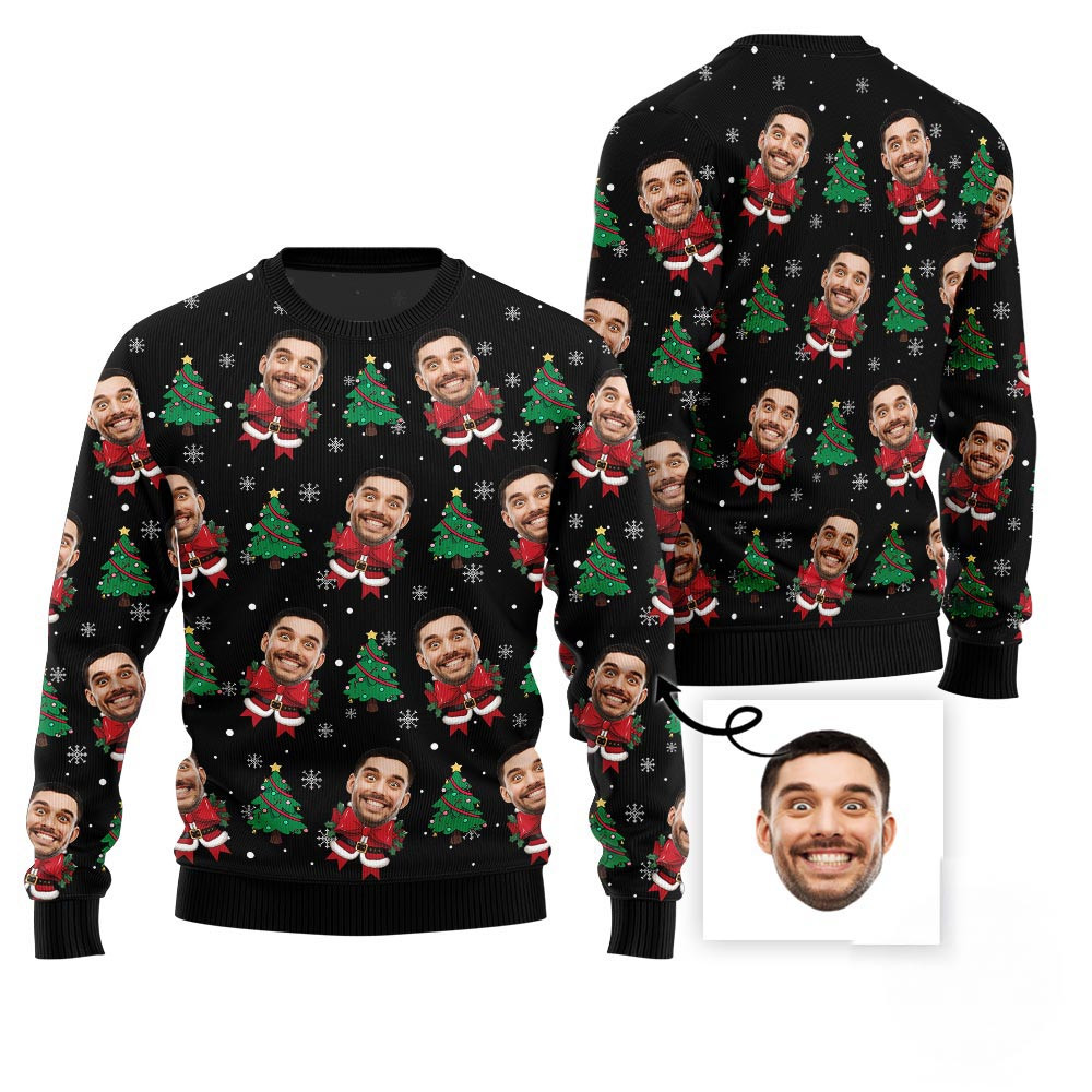 Lovely Custom Face Ugly Christmas Sweater Best Ugly Sweaters For Christmas