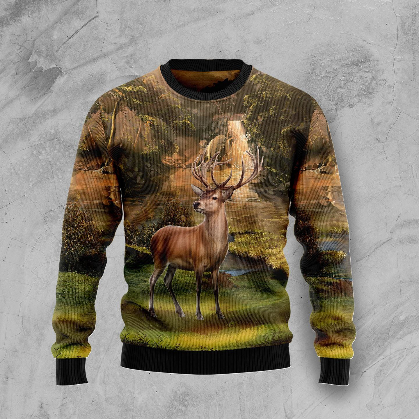 Lovely Deer Ugly Christmas Sweater Nature Vibe Christmas Gifts For Deer Lovers