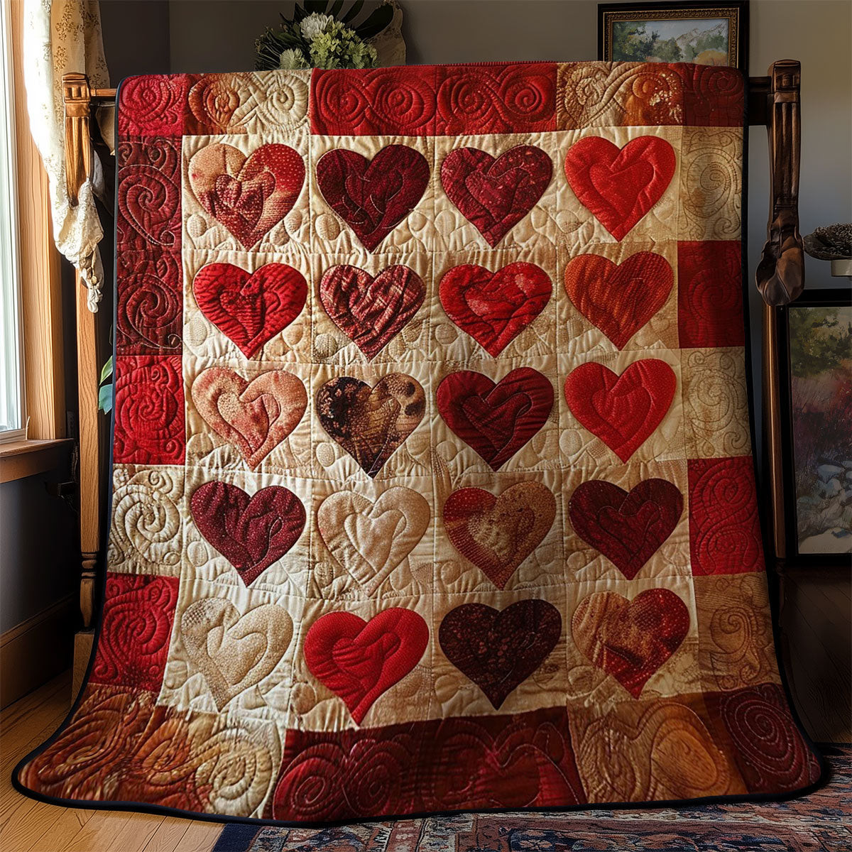 Lovely Heart Quilt Blanket Best Throw Blanket Awesome Mother's Day Gifts 2025