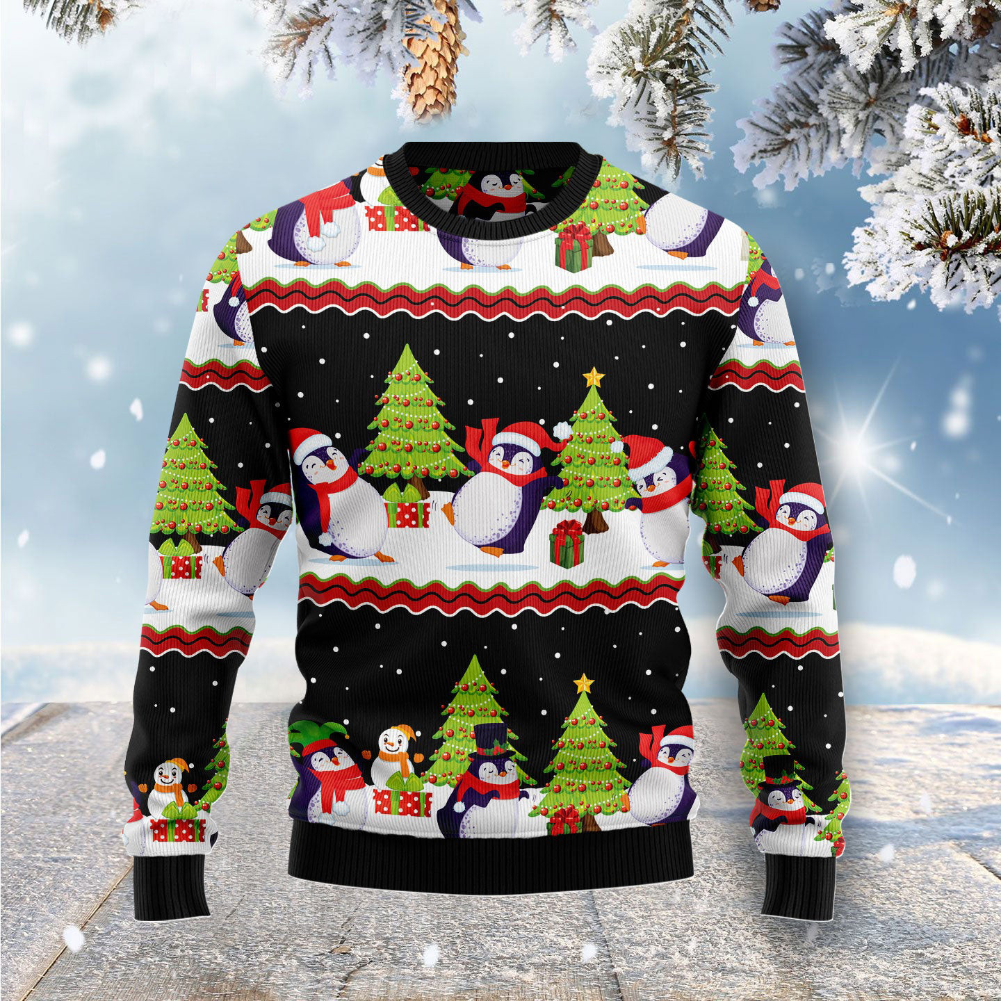 Lovely Penguin Ugly Christmas Sweater Winter Apparel Penguin Lover Xmas Gifts