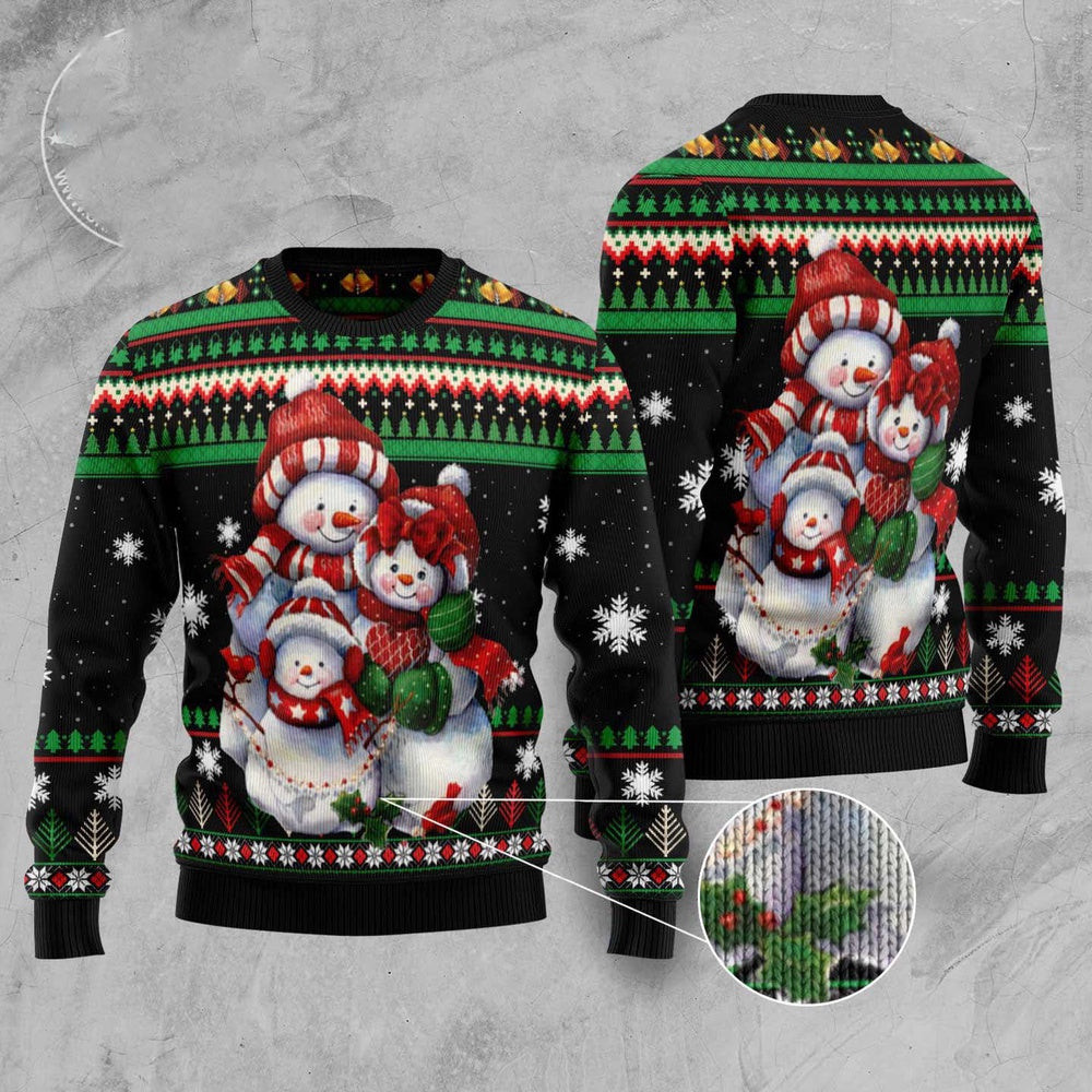 Lovely Snowman Ugly Christmas Sweater Funny Ugly Christmas Sweater Gifts For Couples