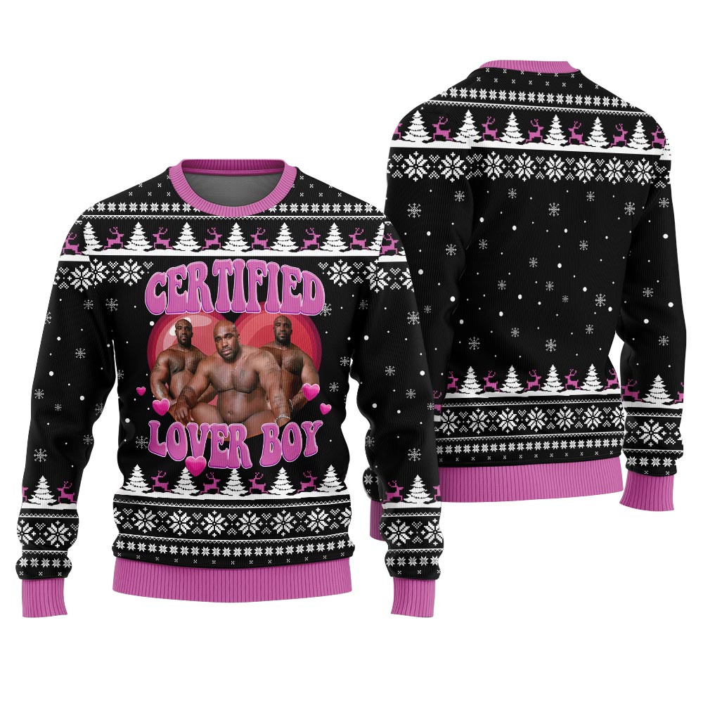 Lover Boy Barry Wood Hilarious Ugly Christmas Sweaters Best Gift Idea for Christmas Enthusiasts