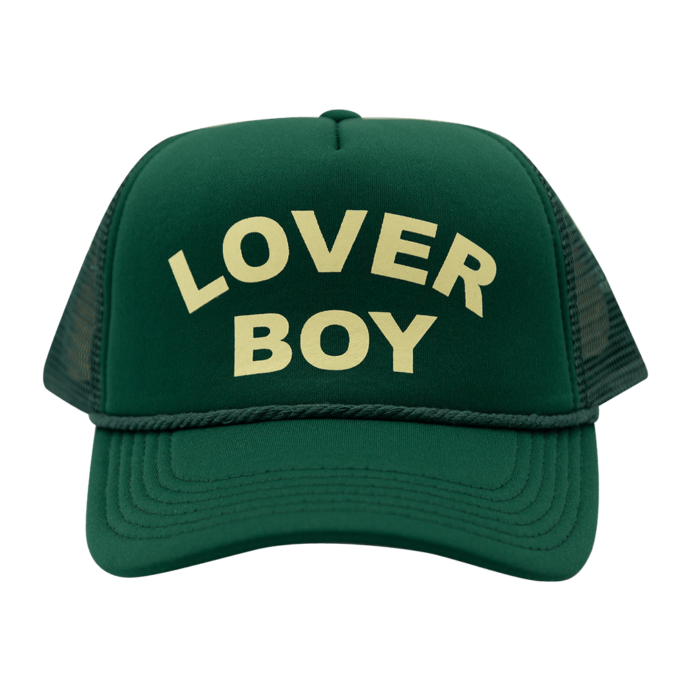 Loverboy Merch Loverboy Inc Trucker Green Hat Father's Day Gifts For Grandpa