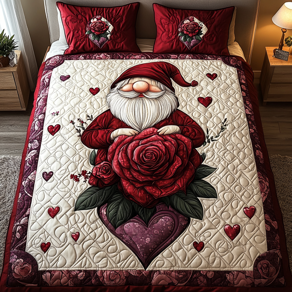 Loving Bouquet Quilted Bedding Set Comfy Bedding Set That Adds Style and Warmth