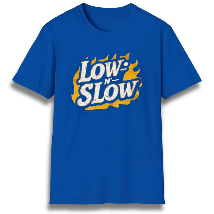 Low And Slow T Shirt Pitmaster Cookout Barbecue Graphic Tees Smokehouse Shirt Gift For Dad