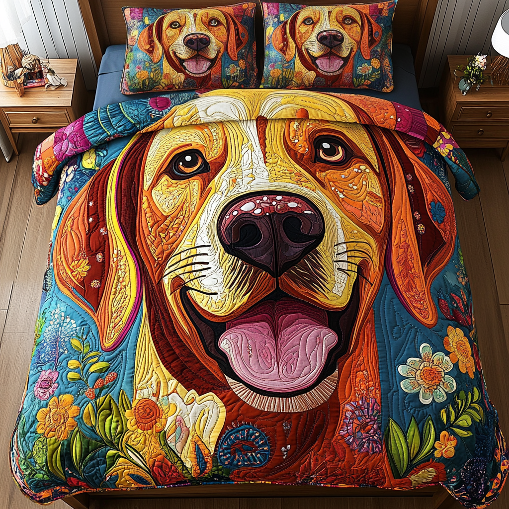 Loyal Friend Quilted Bedding Set Personalized Bedding Set Gift for Couples