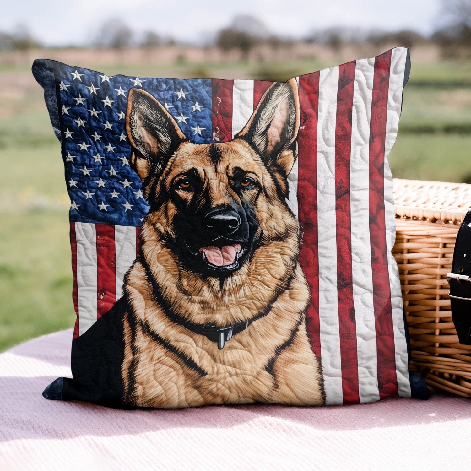 Loyal Patriot Quilted Pillow Case Festive Christmas Pillow Cover