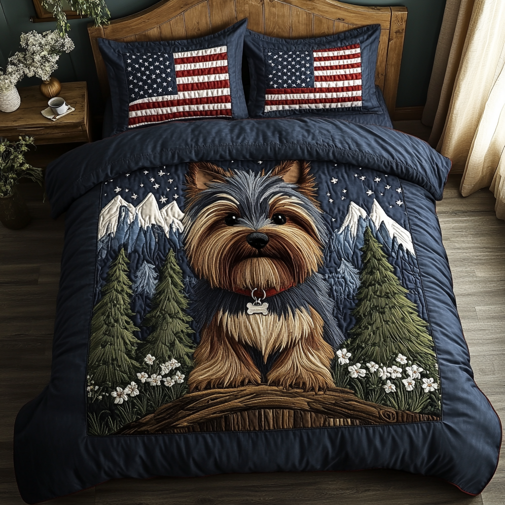 Loyal Pup Quilted Bedding Set Perfect Bedding Gift Set for Holiday Celebrations