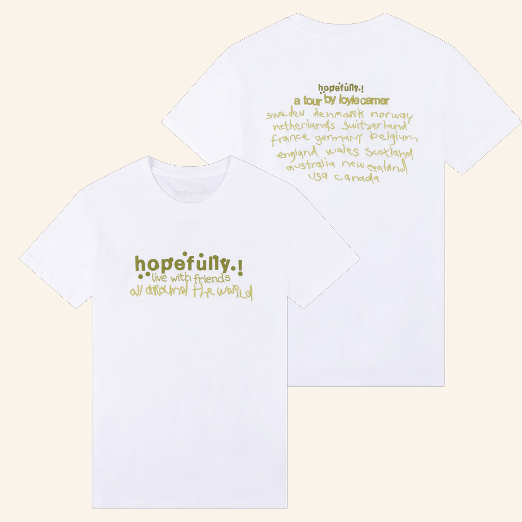 Loyle Carner Merch Hopefully White Tour T-Shirt Christmas Gifts For Music Fans Loyle Carner Merch Hopefully White Tour T-Shirt Christmas Gifts For Music Fans