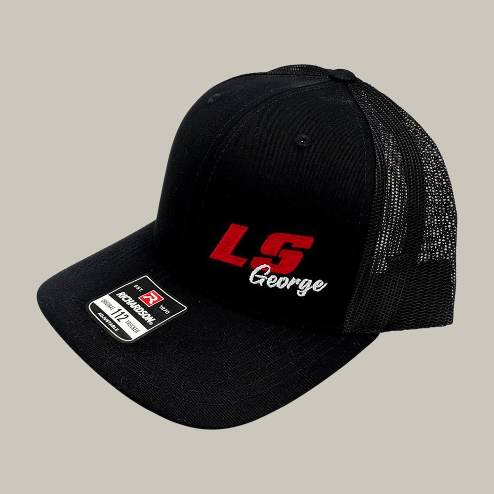 LS George Black Snapback Trucker Hat Cleetus McFarland Trucker Cap Present For Racer Car Fan Gifts