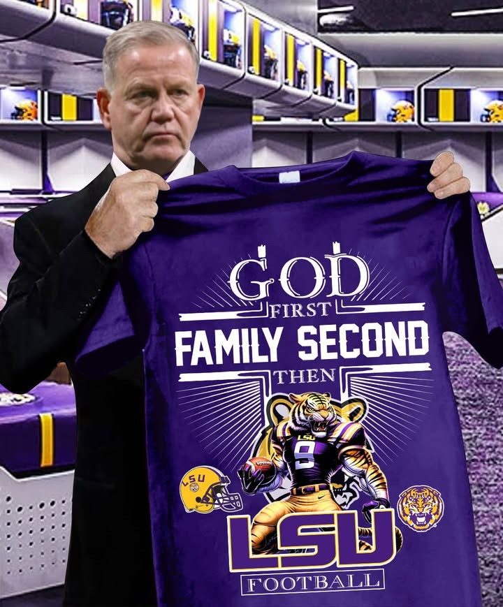 LSU Football Faith T-Shirt God First Family Second Then LSU Football Gift Ideas For Fans
