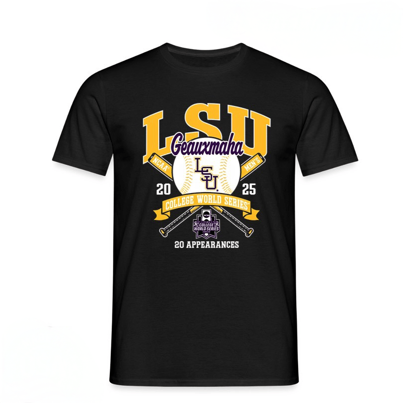LSU Geauxmaha 2025 College World Series T-Shirt LSU Merch