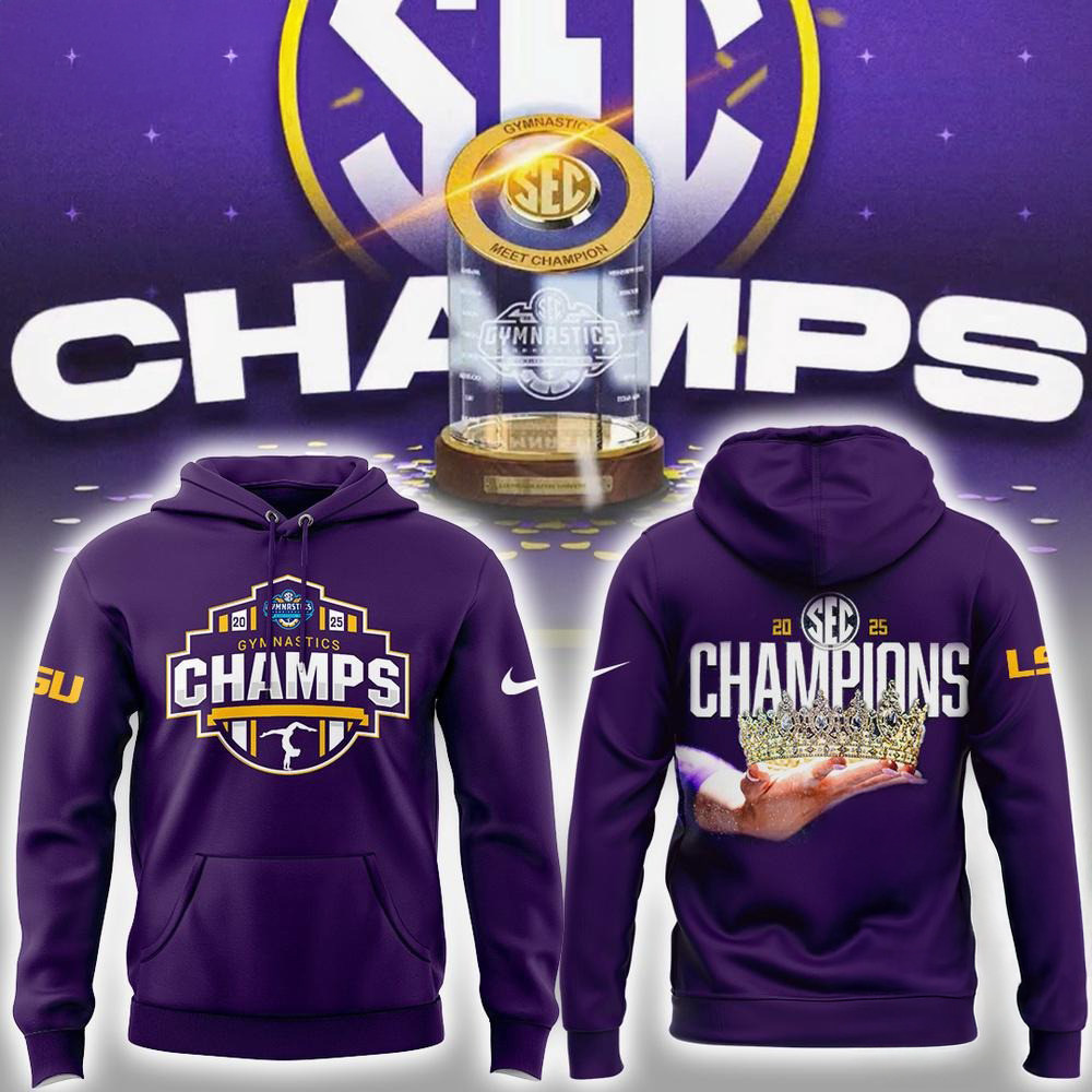 LSU Tigers 2025 SEC Women's Gymnastics Champions 3D Hoodie Best Football Gifts