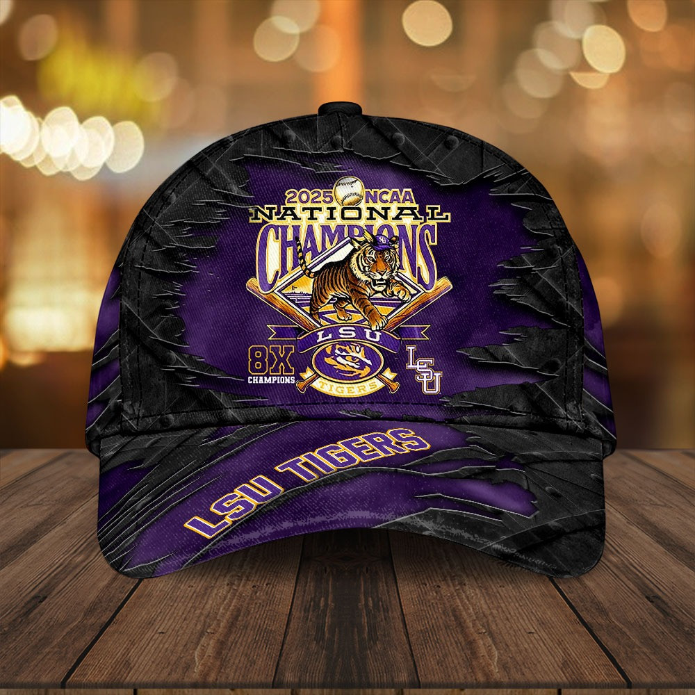 LSU Tigers Baseball 2025 Classic Cap Baseball Team Gifts Idea