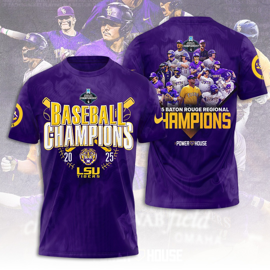 LSU Tigers Baseball Champions 2025 T-Shirt Cool Gifts For Baseball Lovers
