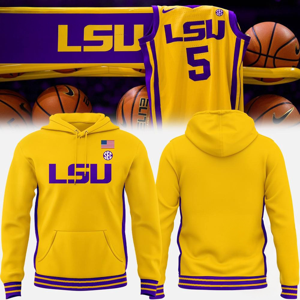 LSU Tigers Basketball Special Edition Gold Uniform Hoodie Fan Gift Ideas