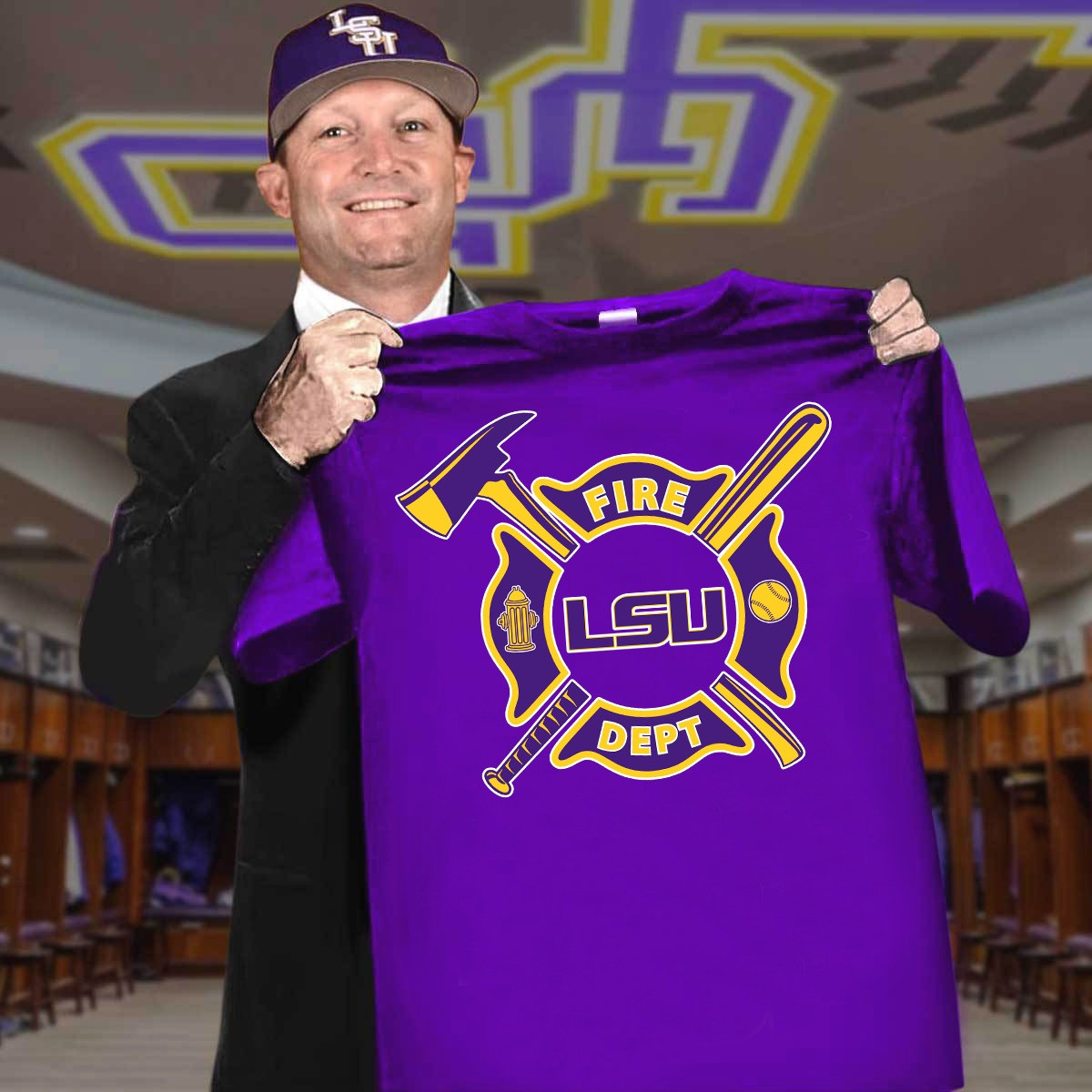 LSU Tigers Firefighters Fire Dept T-Shirt LSU Tigers Baseball Fan Merch Gift Ideas