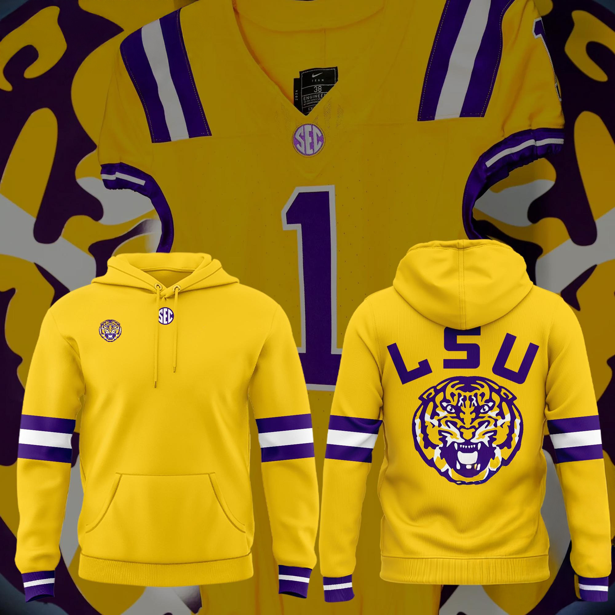 LSU Tigers Football Special Edition Alternate Gold New Hoodie Gifts For Fan