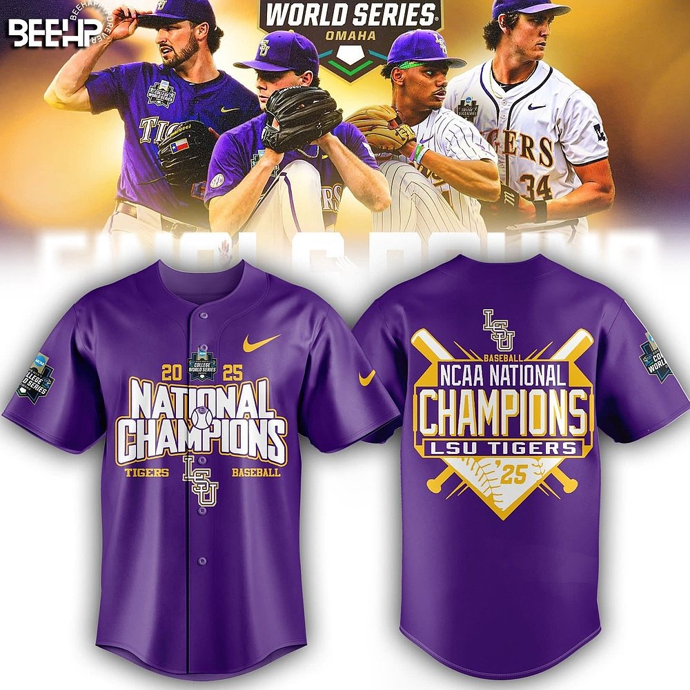 LSU Tigers NCAA Baseball National Champions Jersey Best Gift For College Baseball Fans
