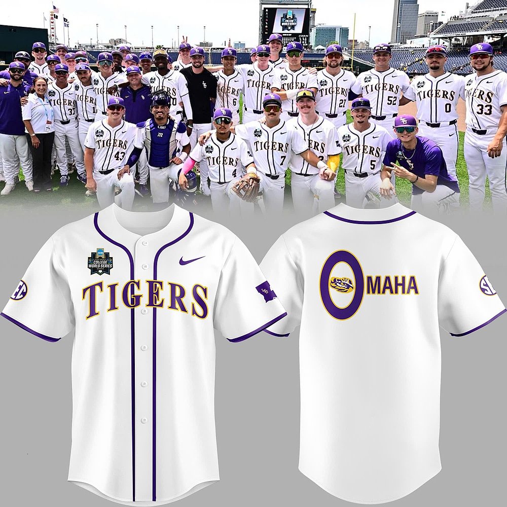 LSU Tigers Omaha College World Series Baseball Jersey Best Gift For NCAA Baseball Fans