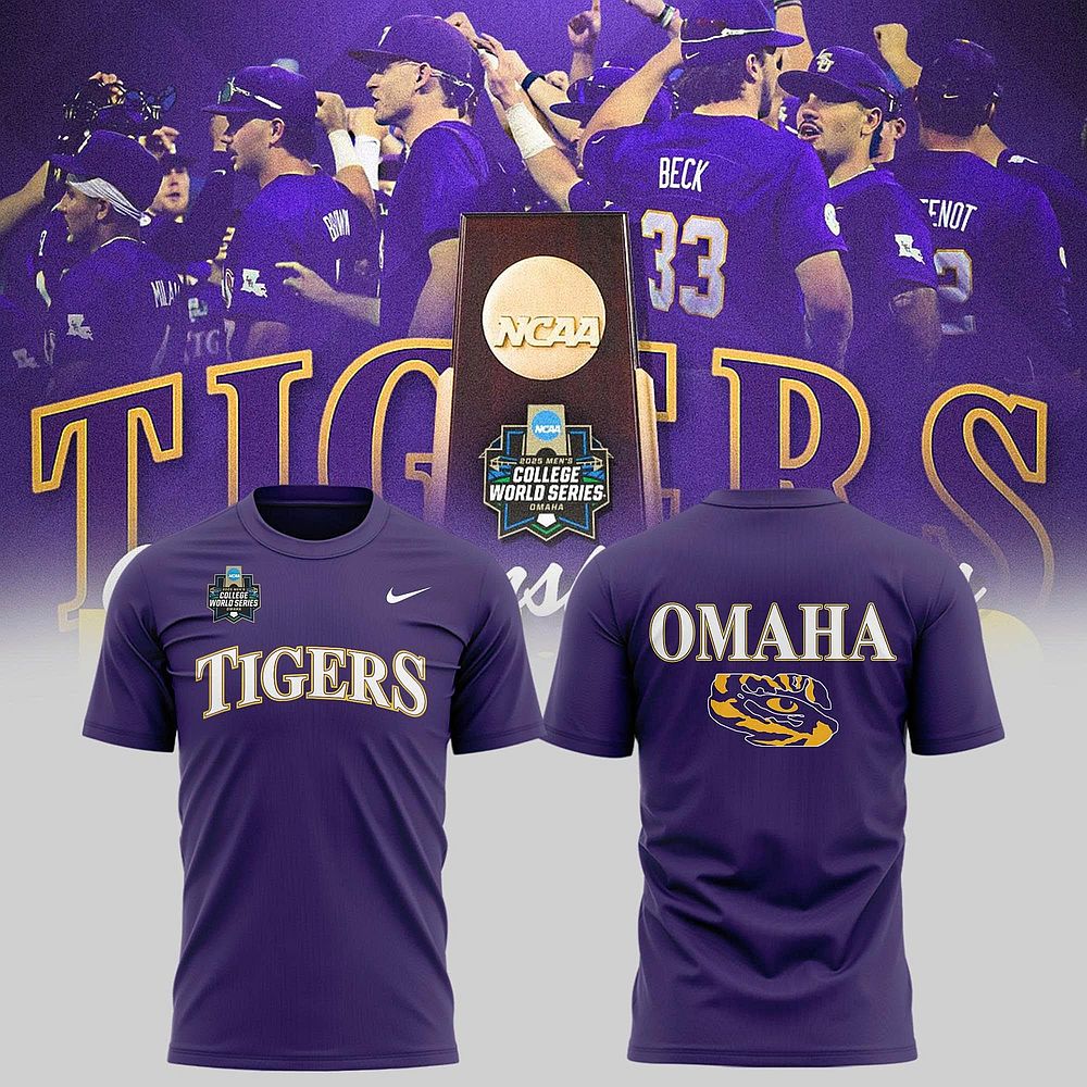 LSU Tigers Omaha Men's College World Series T-Shirt Best Gift For College Baseball Fans