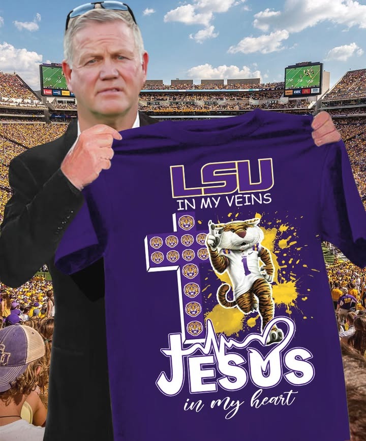 LSU Tigers T-Shirt In My Veins Jesus In My Heart Best Gift For Faithful Fans