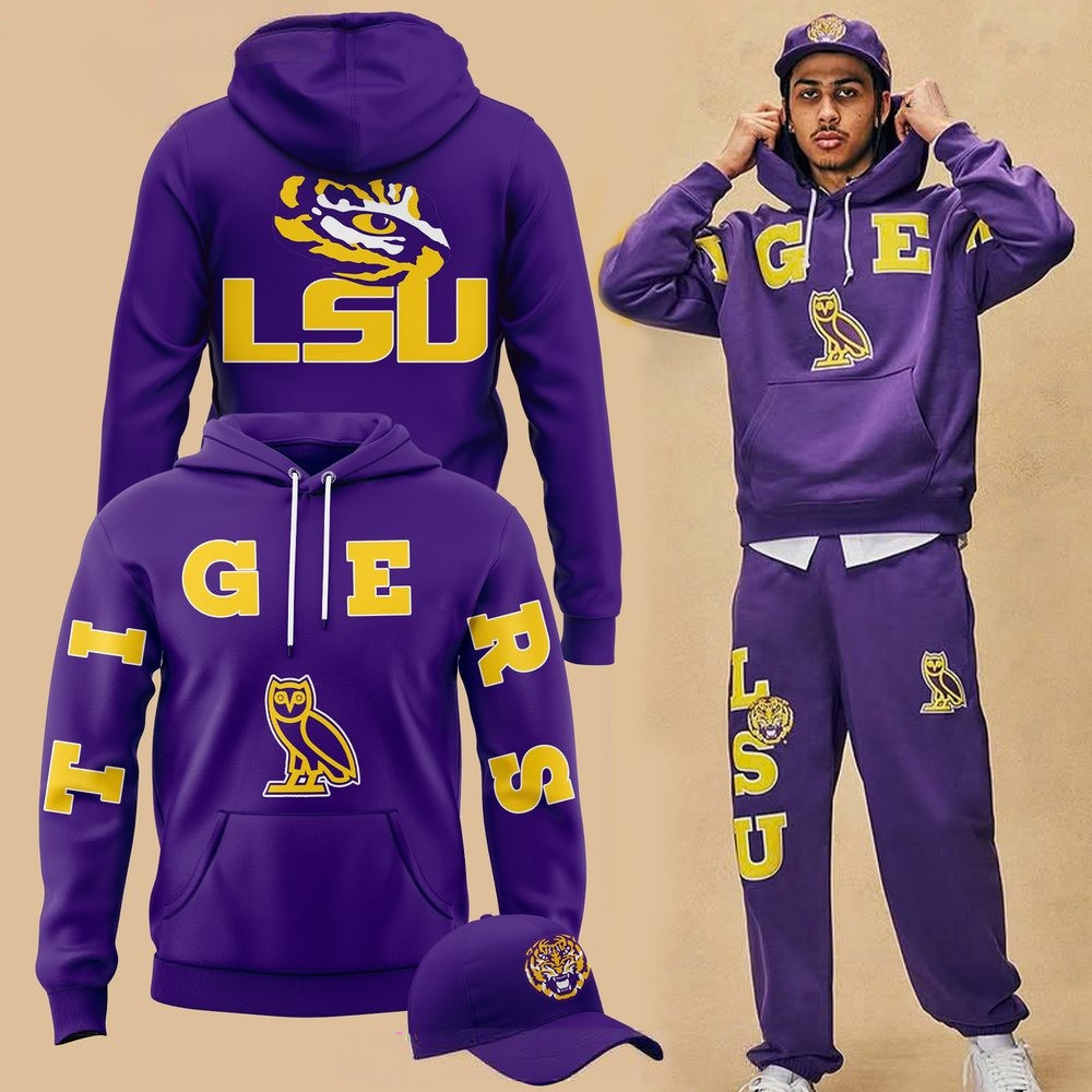 LSU Tigers x OVO 2025 Limited Purple Hoodie Gifts For Football Fan