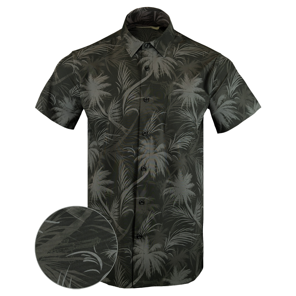 Luau Black Button Down Shirt Tactical Tropical Print Shirt Christmas Ideas For Him Luau Black Button Down Shirt Tactical Tropical Print Shirt Christmas Ideas For Him